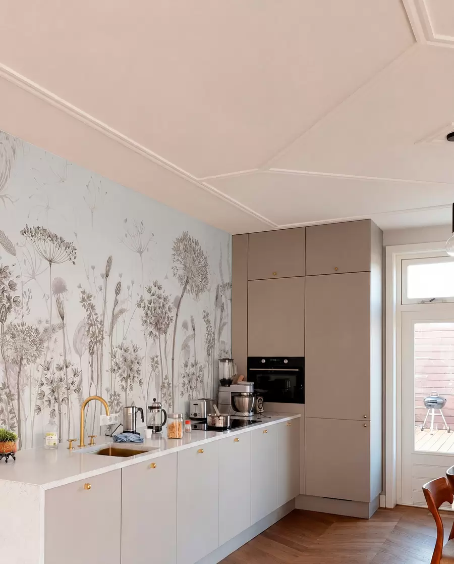 wall murals Ваздушни маслачак и дивље цвеће у акварел стилу w08637