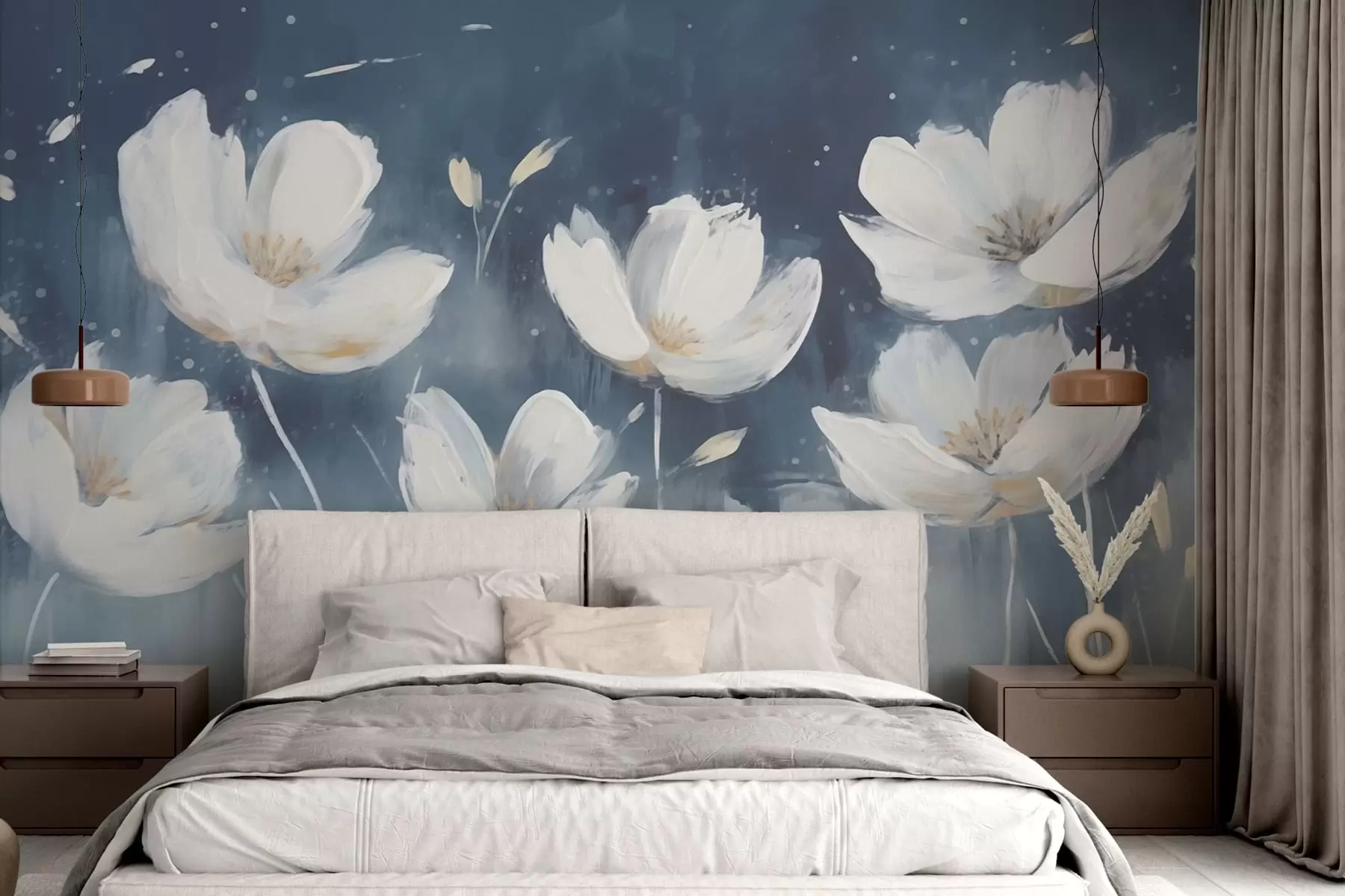wall murals Бело крхко цвеће w02884