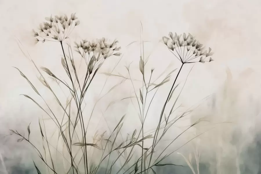 wall murals Биље у акварелу замагљеном стилу w02920