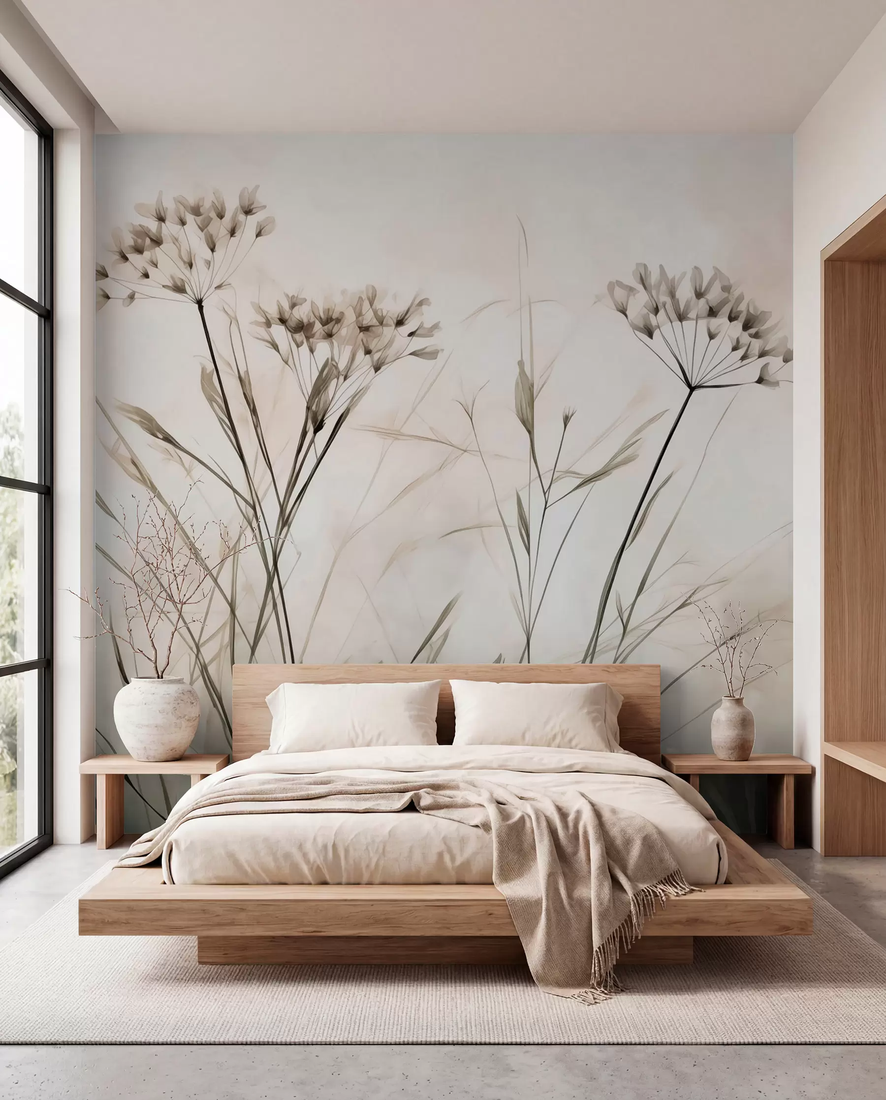 wall murals Биље у акварелу замагљеном стилу w02920
