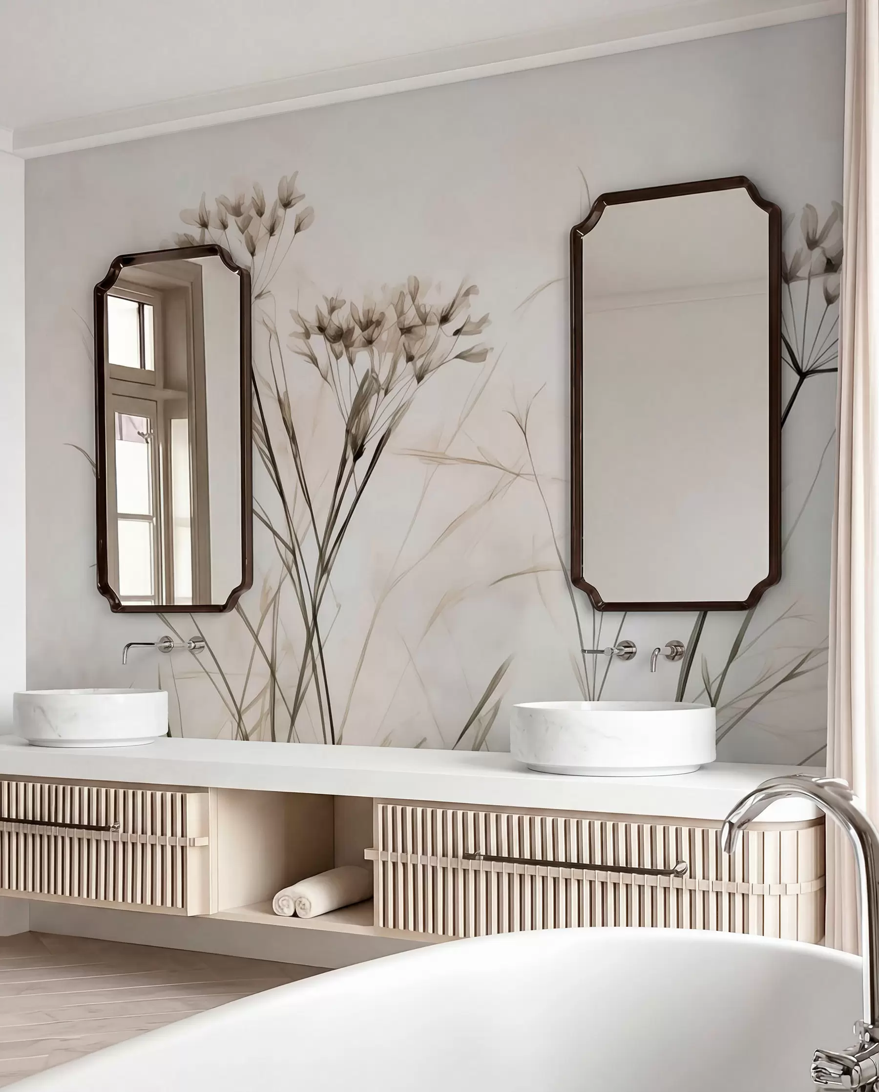 wall murals Биље у акварелу замагљеном стилу w02920
