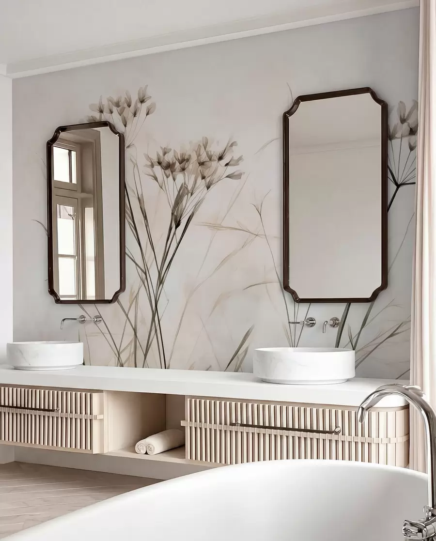 wall murals Биље у акварелу замагљеном стилу w02920