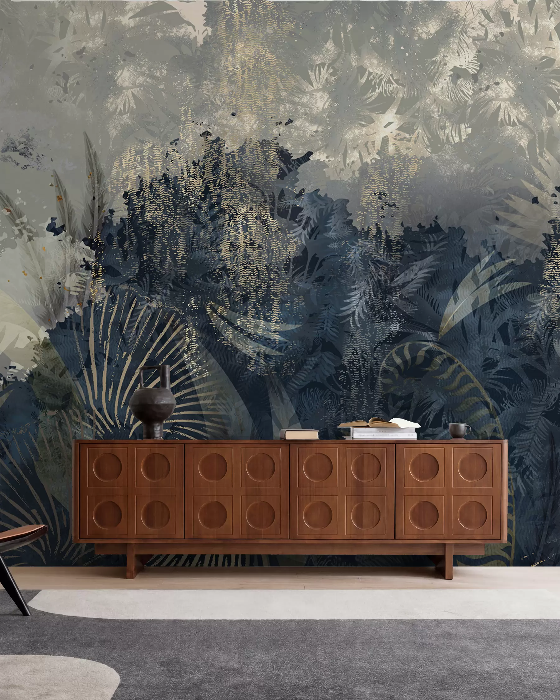 wall murals Магична Африка са прашумом и векторским елементима w02643