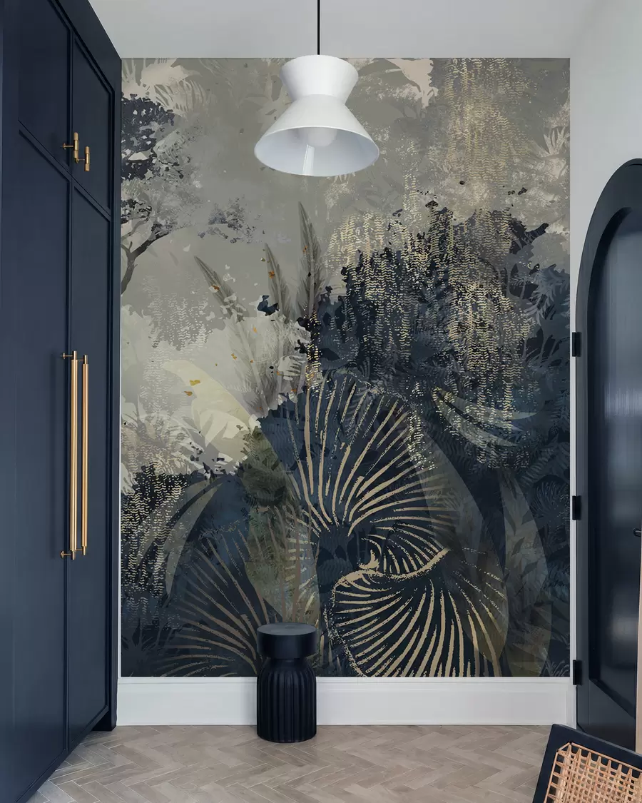 wall murals Магична Африка са прашумом и векторским елементима w02643