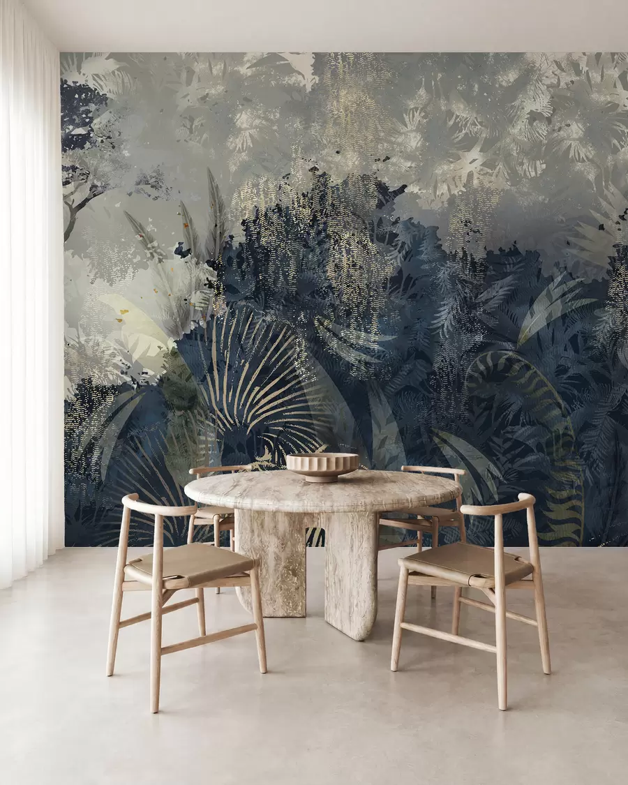 wall murals Магична Африка са прашумом и векторским елементима w02643