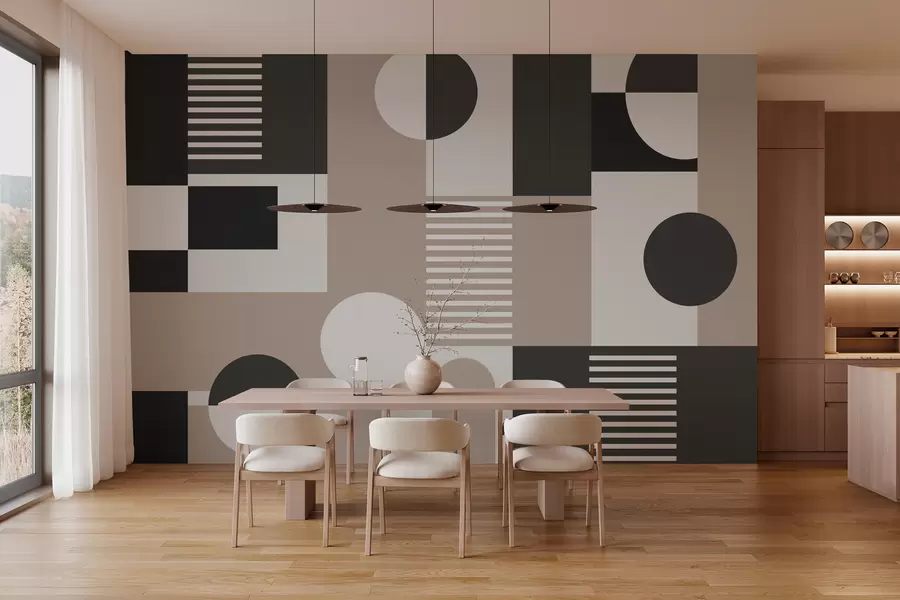 wall murals Геометријски облици у тамним бојама w02916v3