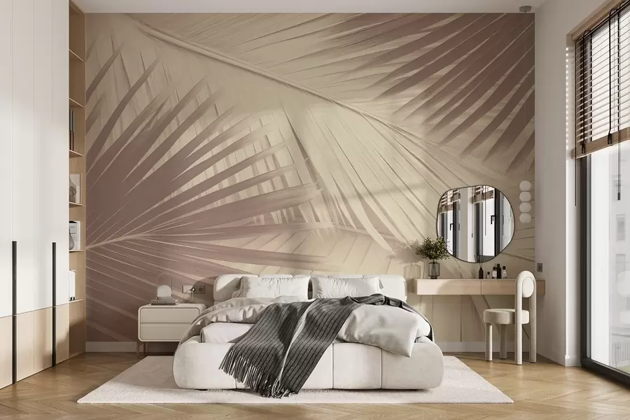 wall murals Апстрактно палмино лишће у меким нијансама w08677