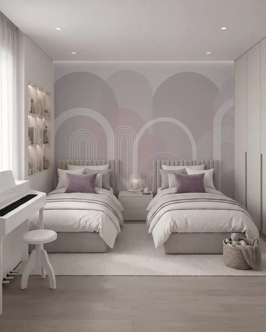 wall murals Tanki lukovi na ružičastoj w02935