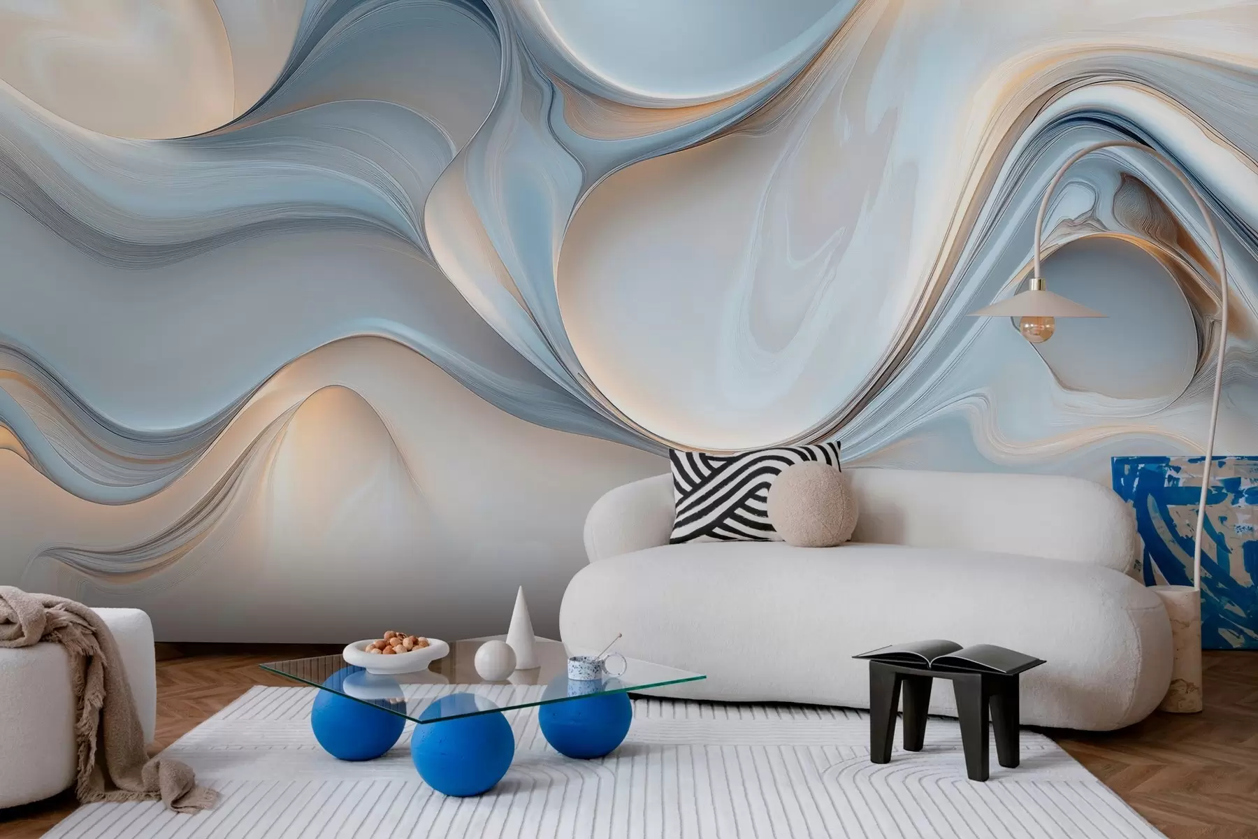 wall murals Тапета у стилу течне текстуре w02909