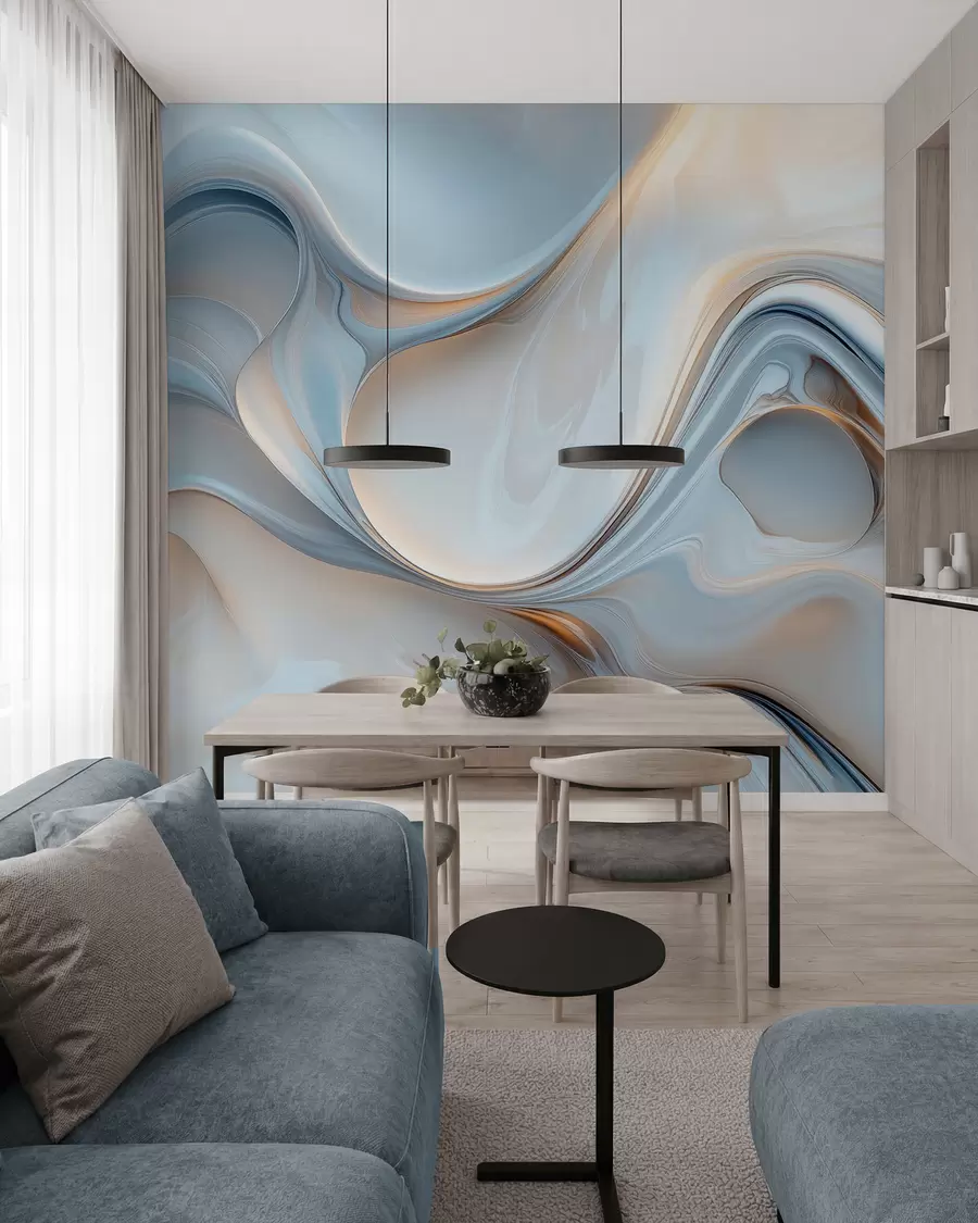 wall murals Тапета у стилу течне текстуре w02909