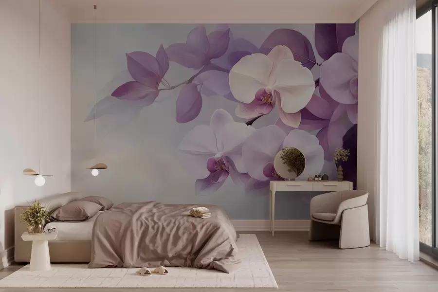 wall murals Композиција са архивом у љубичастим нијансама w02910