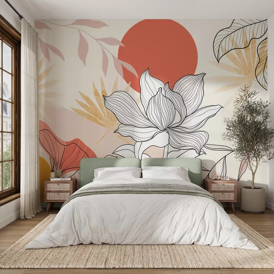 wall murals Апстракција са биљкама w02953