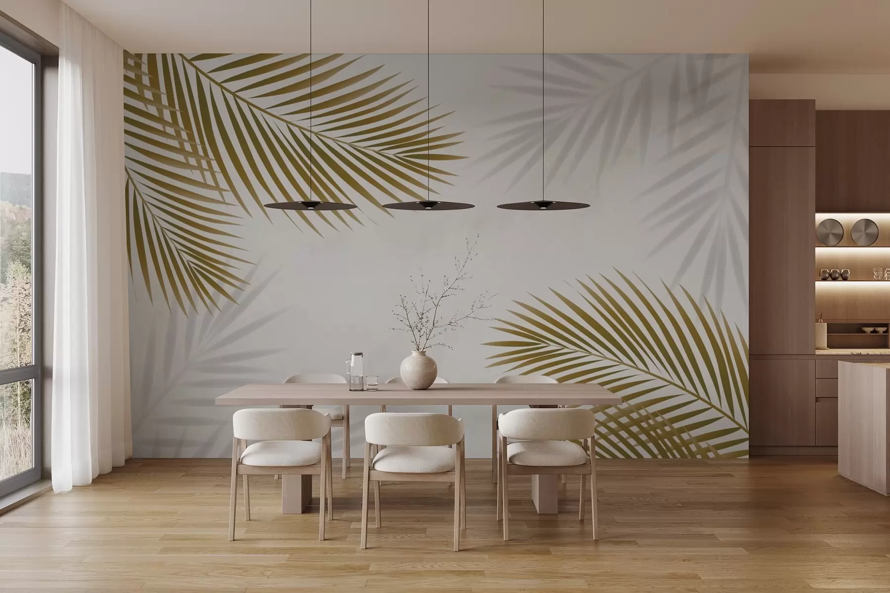 wall murals Палмино лишће смеђе w02962