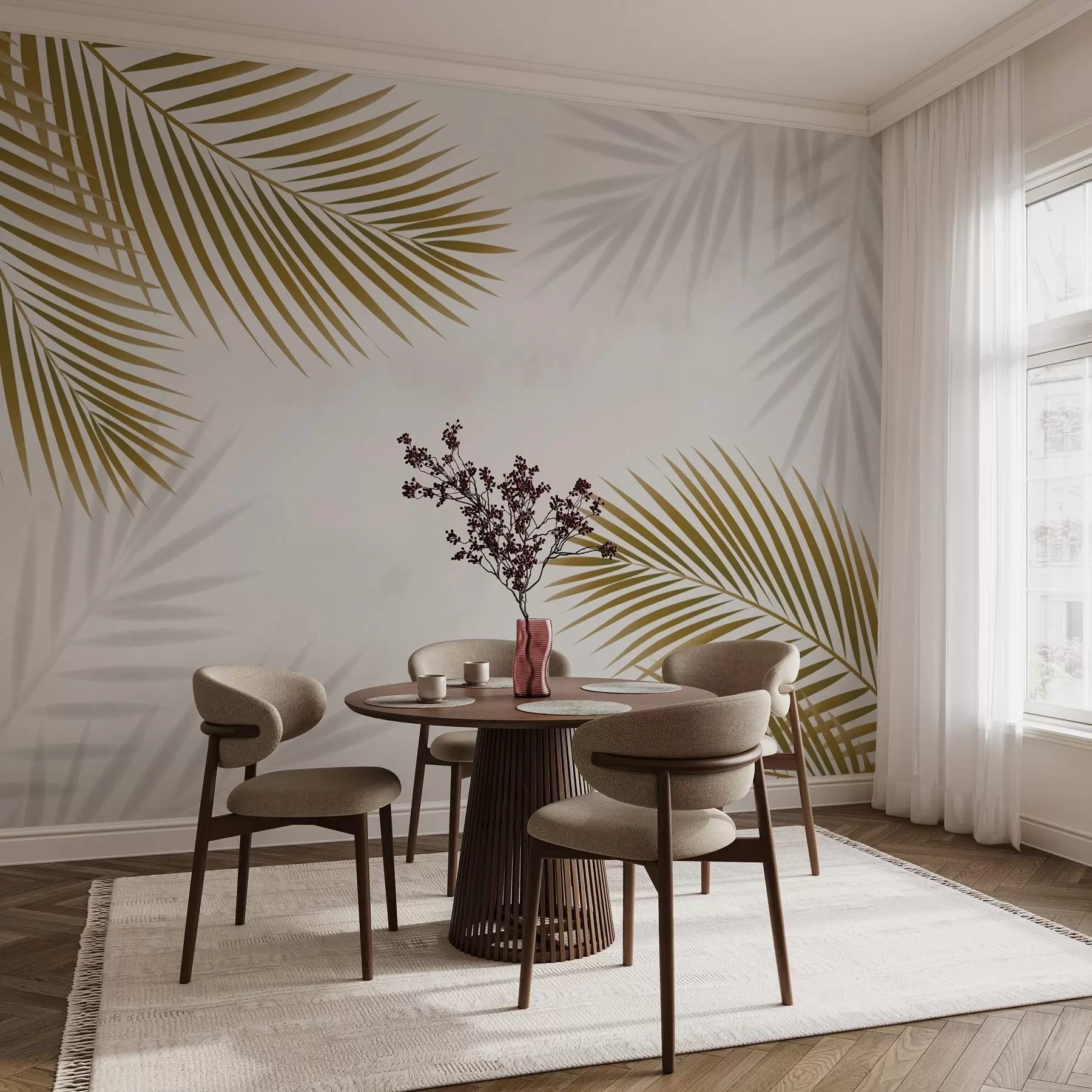 wall murals Палмино лишће смеђе w02962