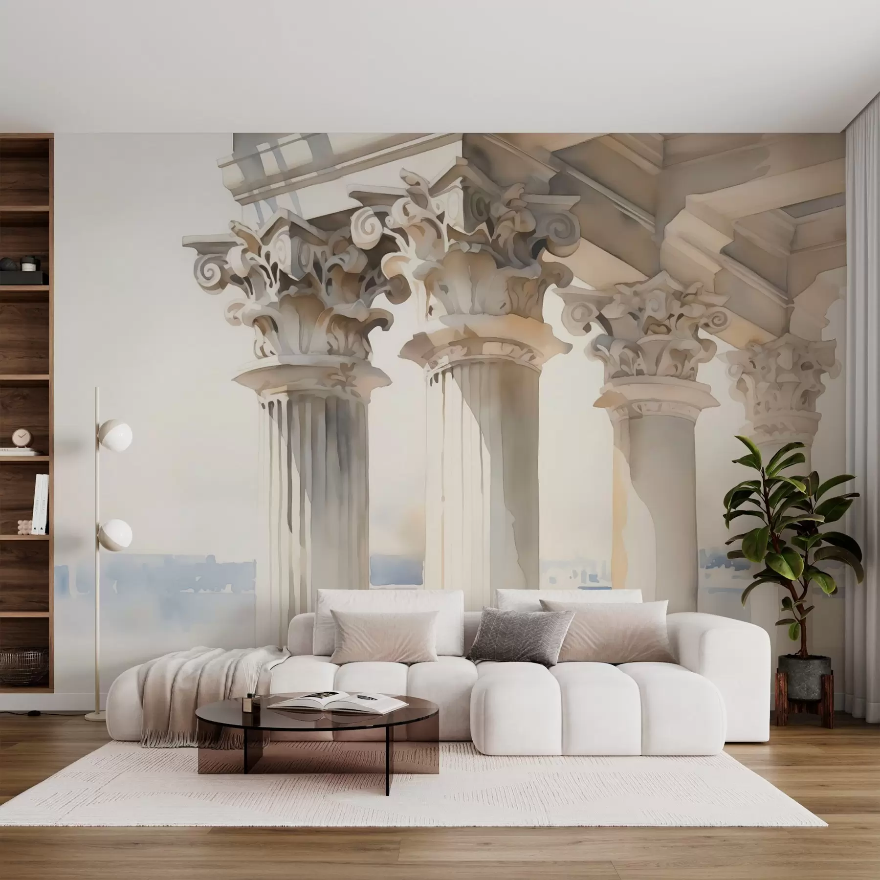 wall murals Колумне имитација акварела w02946
