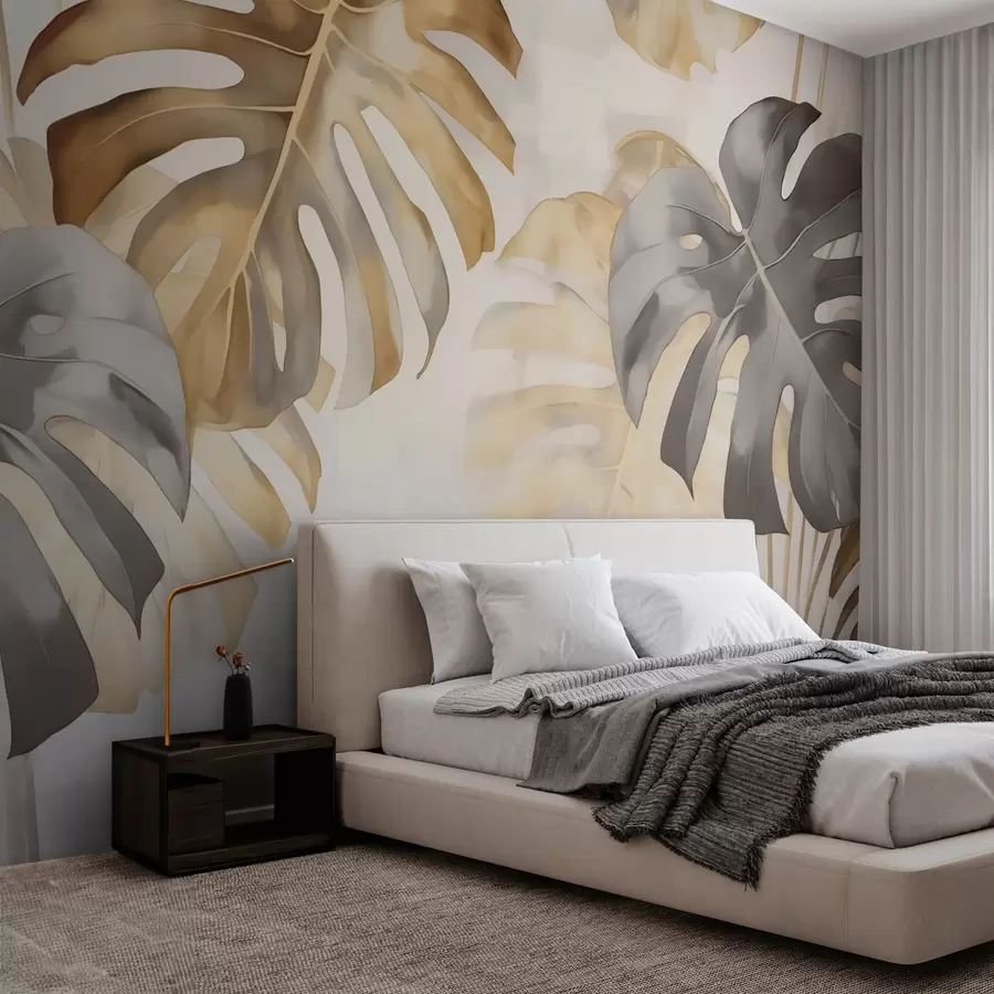 wall murals Монстера оставља акварел Имитација w02950