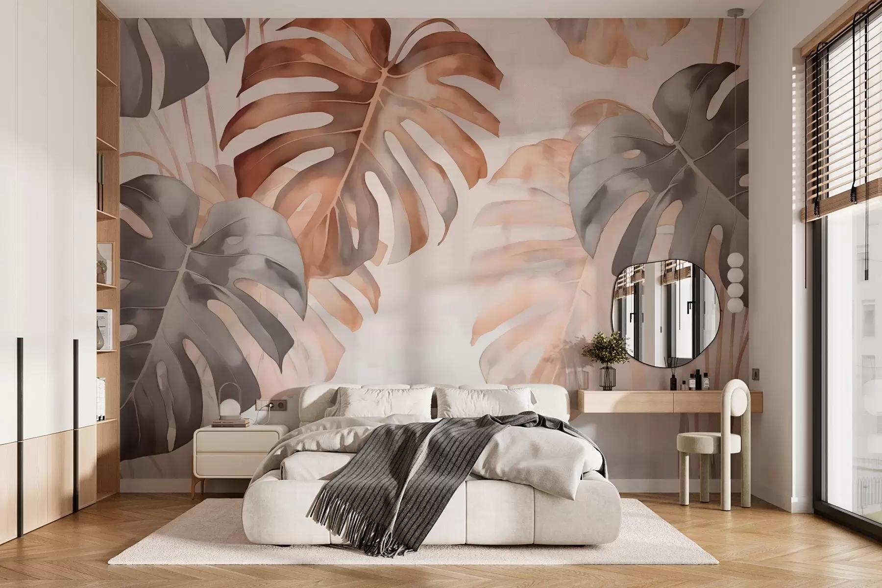 wall murals Велики монстера оставља Имитација акварела w02950v1