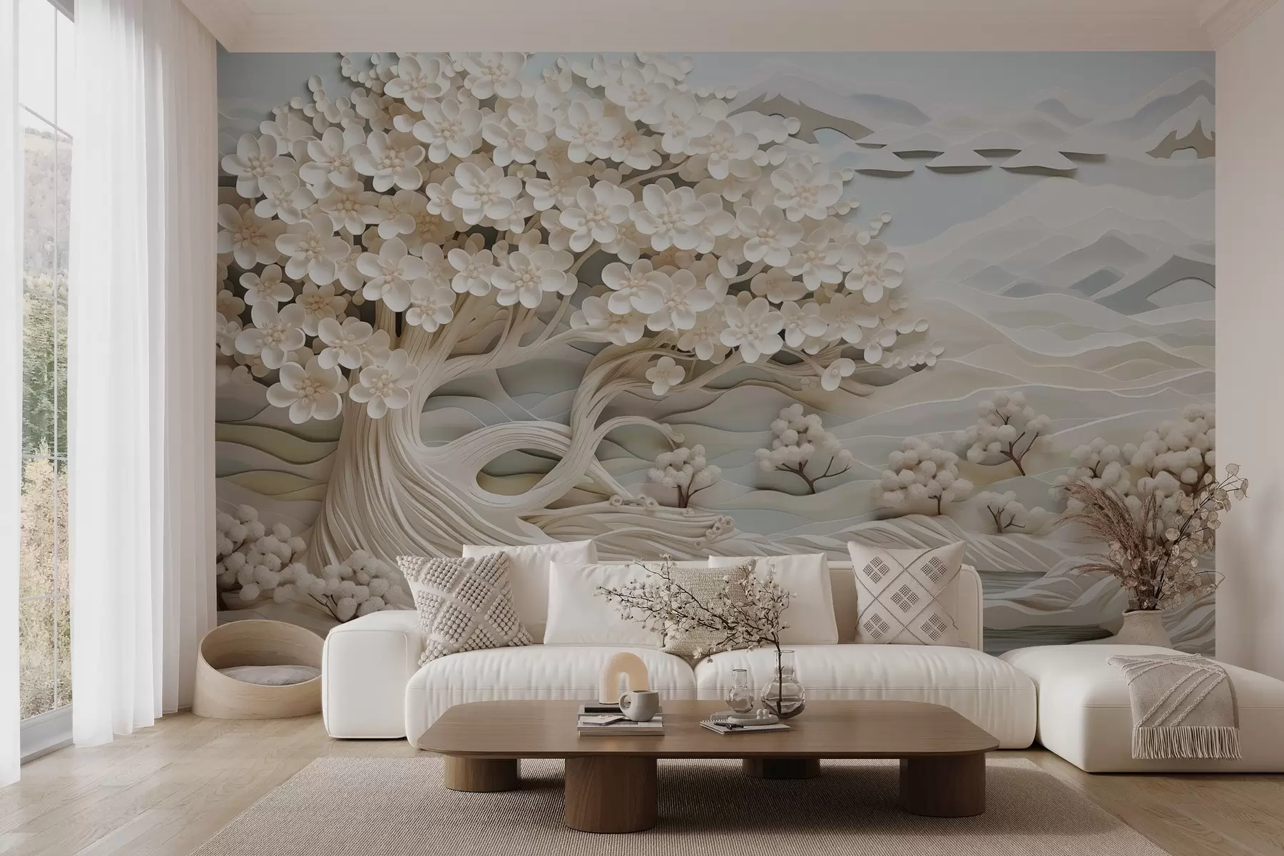 wall murals Магично дрво изнад воде w02974