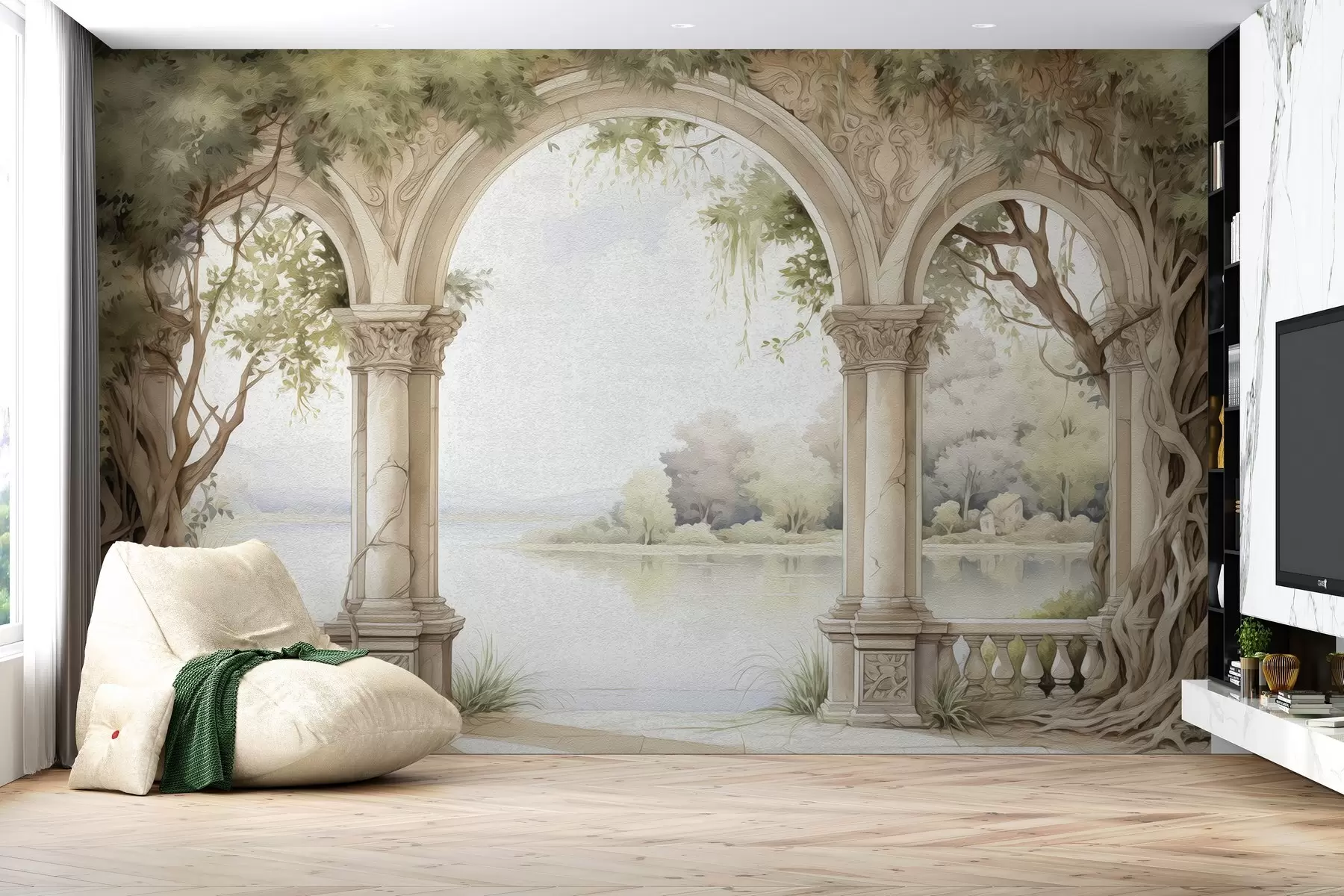 wall murals Цртеж уљаним стилом арх w02976