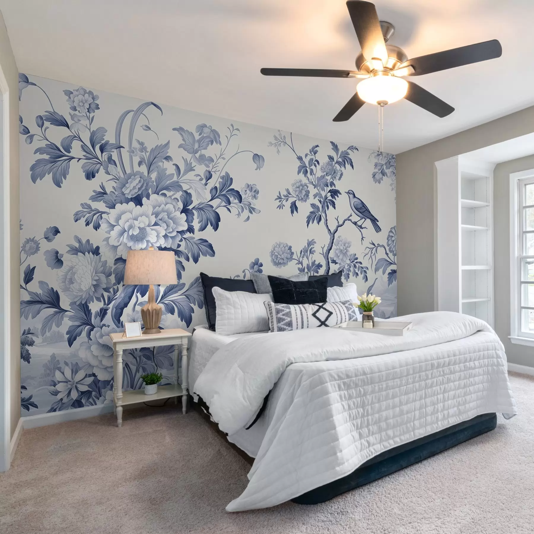 wall murals Осликана башта у монохрому w02977