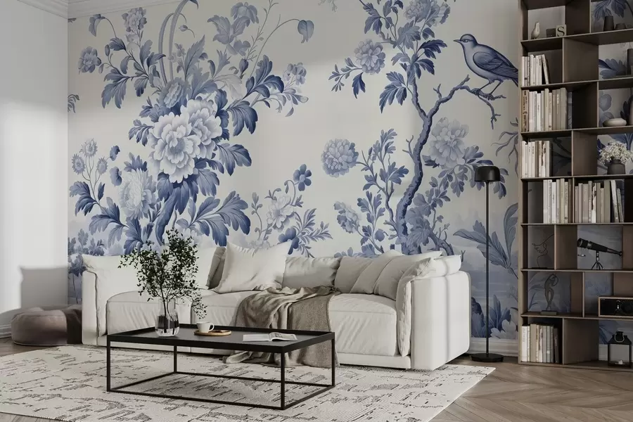 wall murals Осликана башта у монохрому w02977