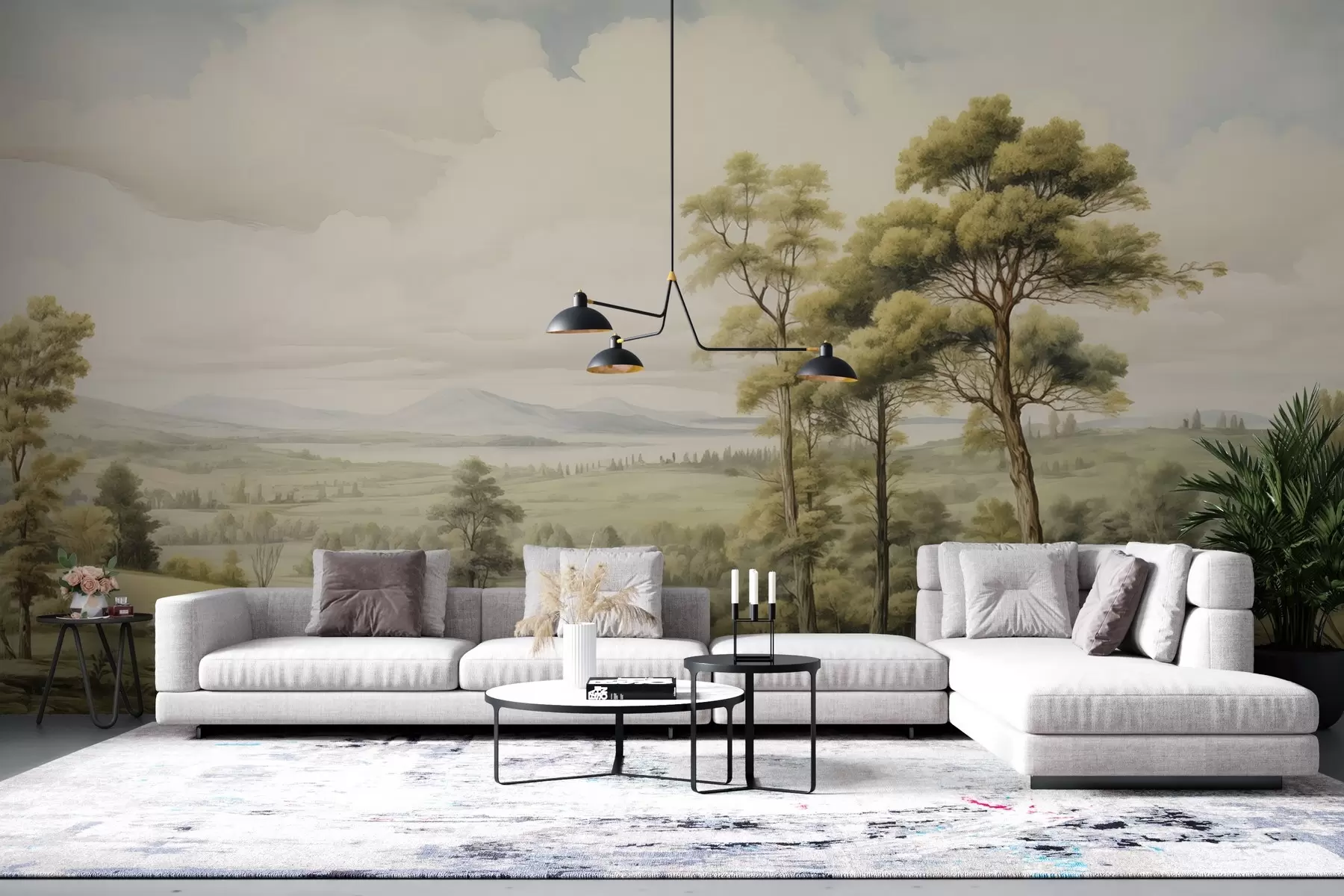 wall murals Модеран акварел пејзаж w02978