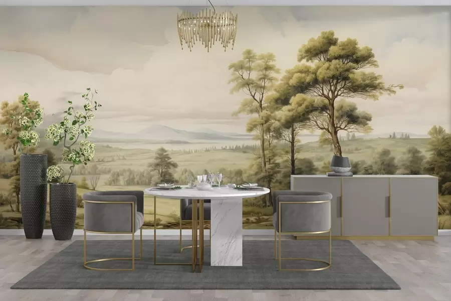 wall murals Модеран акварел пејзаж w02978