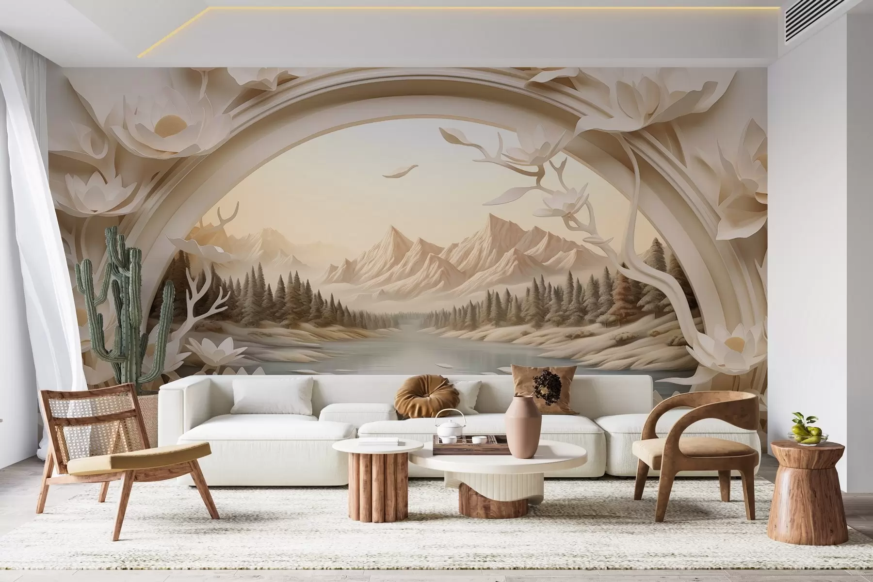 wall murals Пејзаж кроз лук w02987