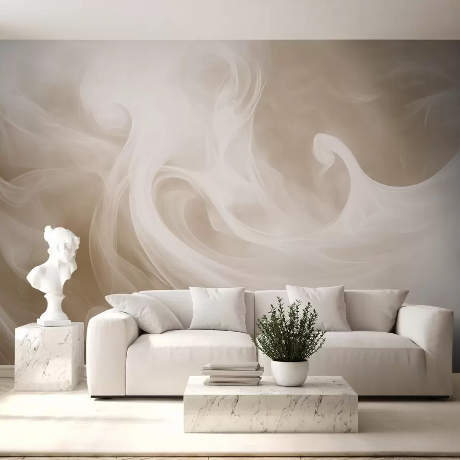 wall murals Димна апстракција у нијансама беж w08708v1