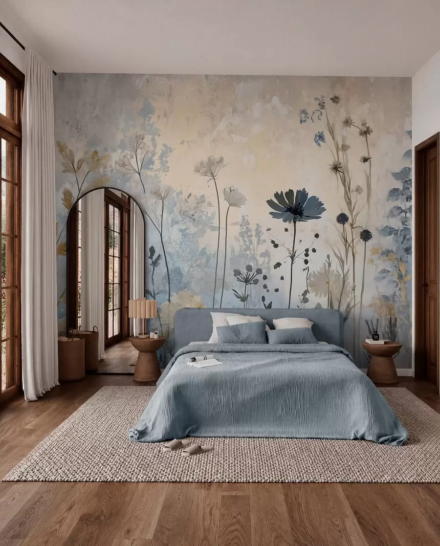 wall murals Дивље цвеће на апстрактан начин w03022