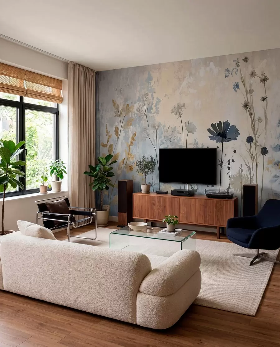 wall murals Дивље цвеће на апстрактан начин w03022