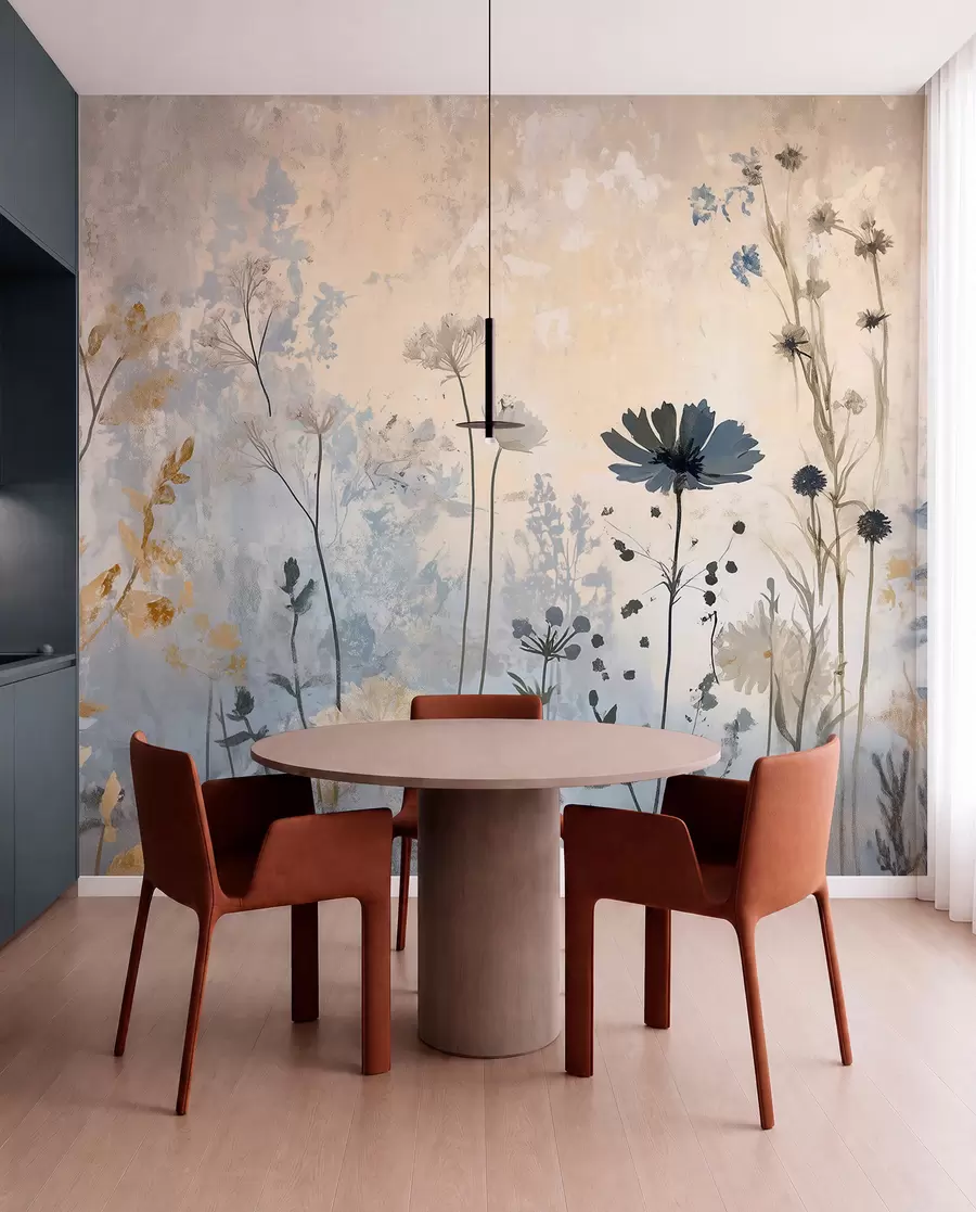 wall murals Дивље цвеће на апстрактан начин w03022