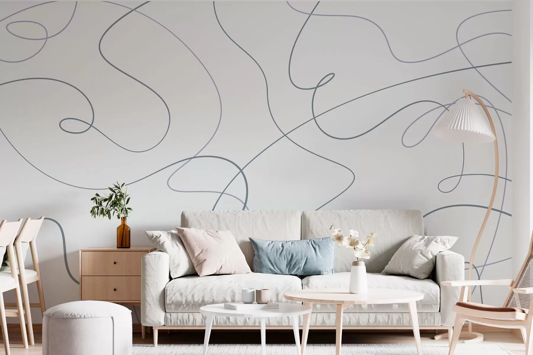 wall murals Апстрактне стилске линије w03061v1