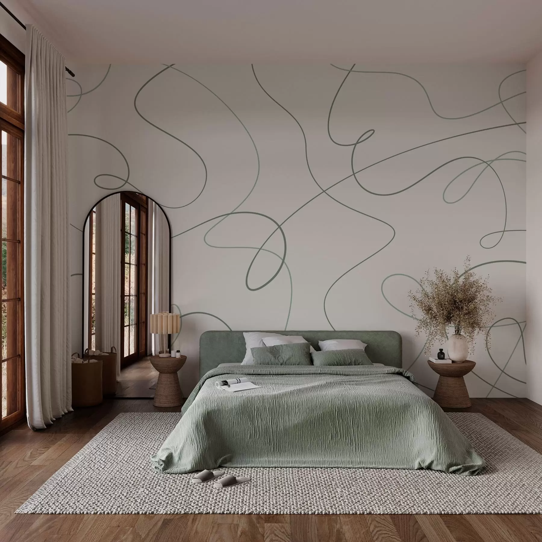 wall murals Апстрактне стилске линије w03061v2