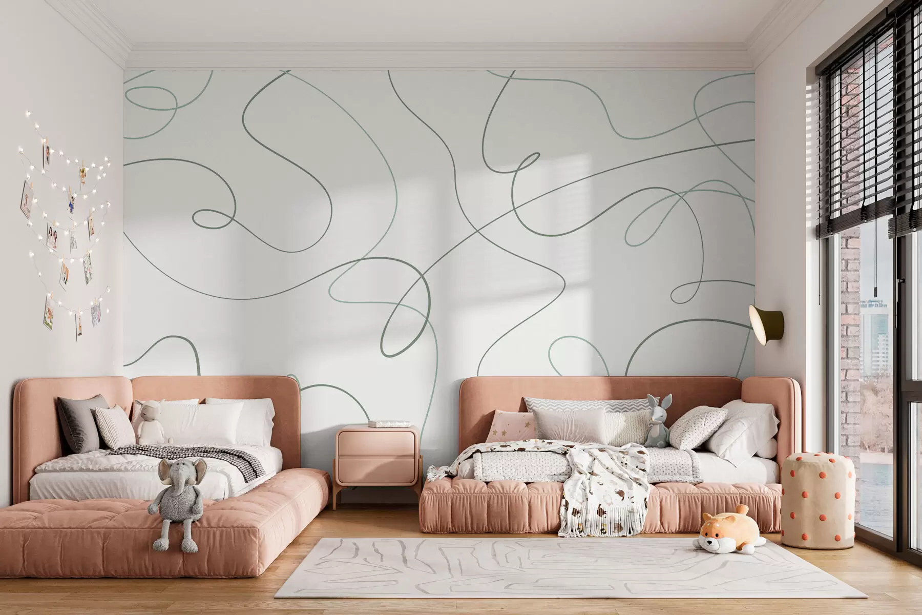 wall murals Апстрактне стилске линије w03061v2