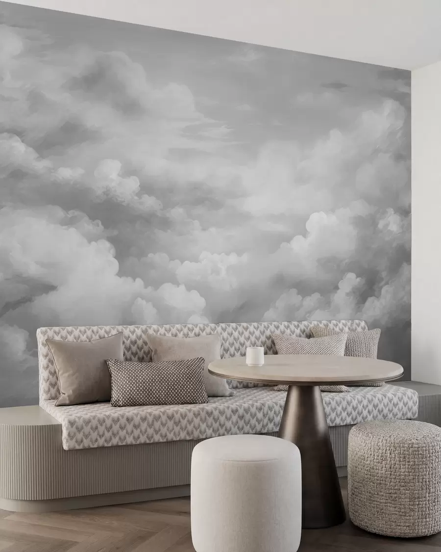 wall murals светлећи облаци у нијансама сиве w03047v1