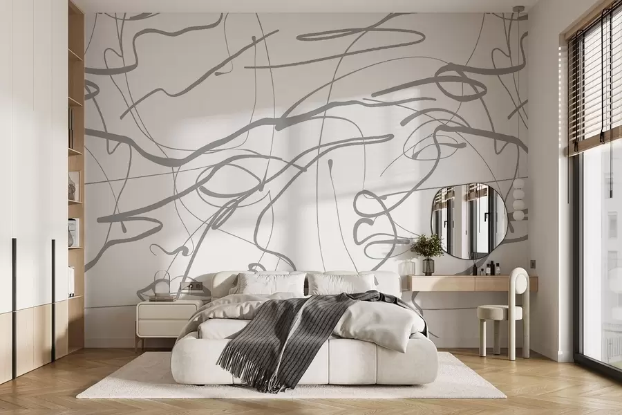 wall murals Лица нацртана линијом w08764v1