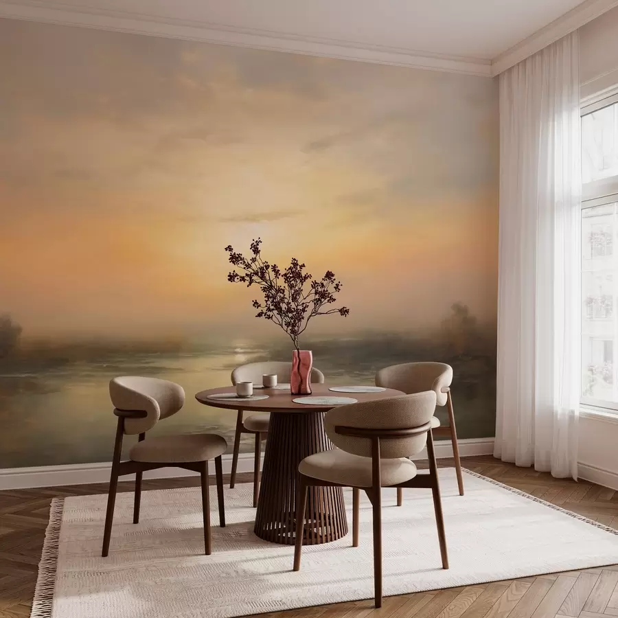 wall murals Шармантан пејзаж заласка сунца w03132