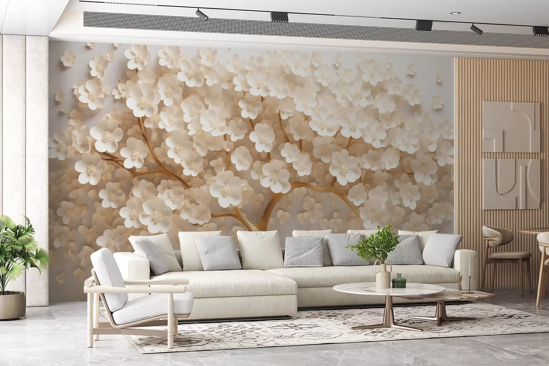 wall murals Дрво са лаганим малим цветовима w08792