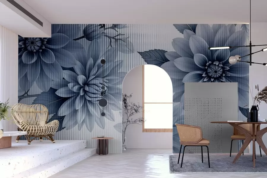 wall murals Велико цвеће иза стакла w03197