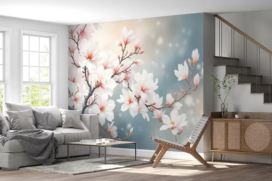 wall murals Блооминг грана нацртана апстрактно w03202