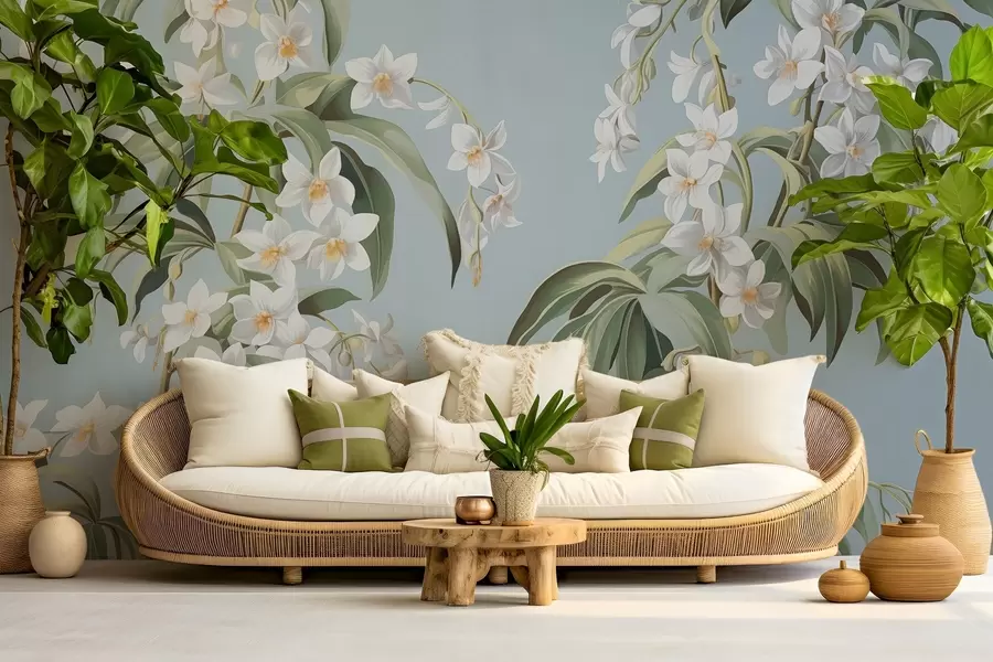 wall murals Нацртане цветне гране w03204