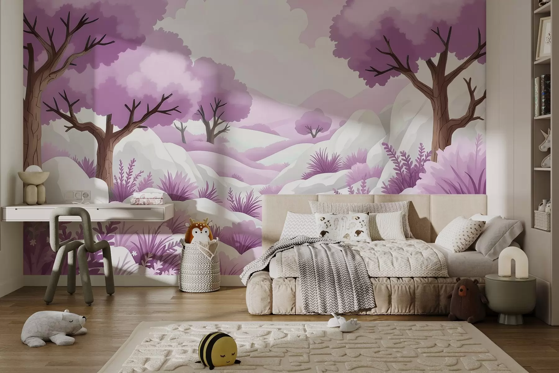 wall murals Нацртан светао пејзаж w03206v1