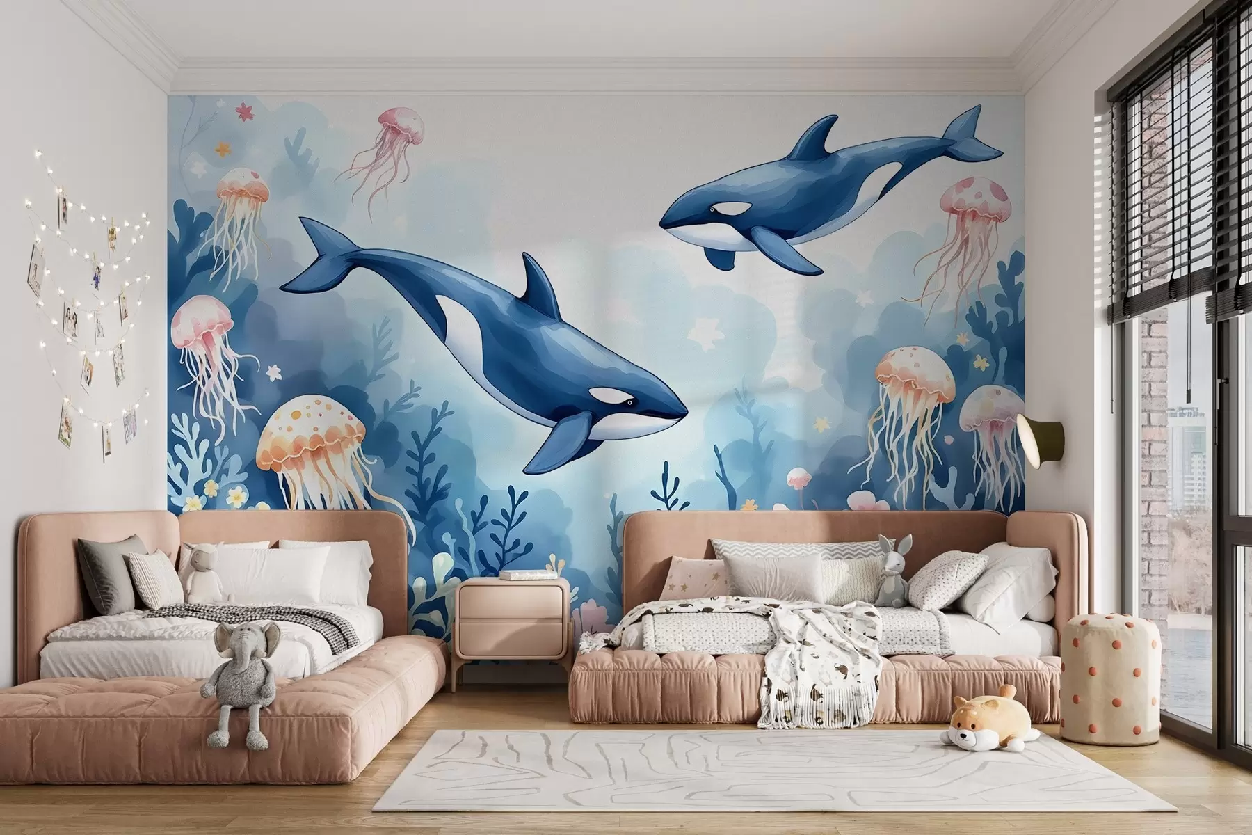 wall murals Стилизовани подводни свет у стилу уља w03209