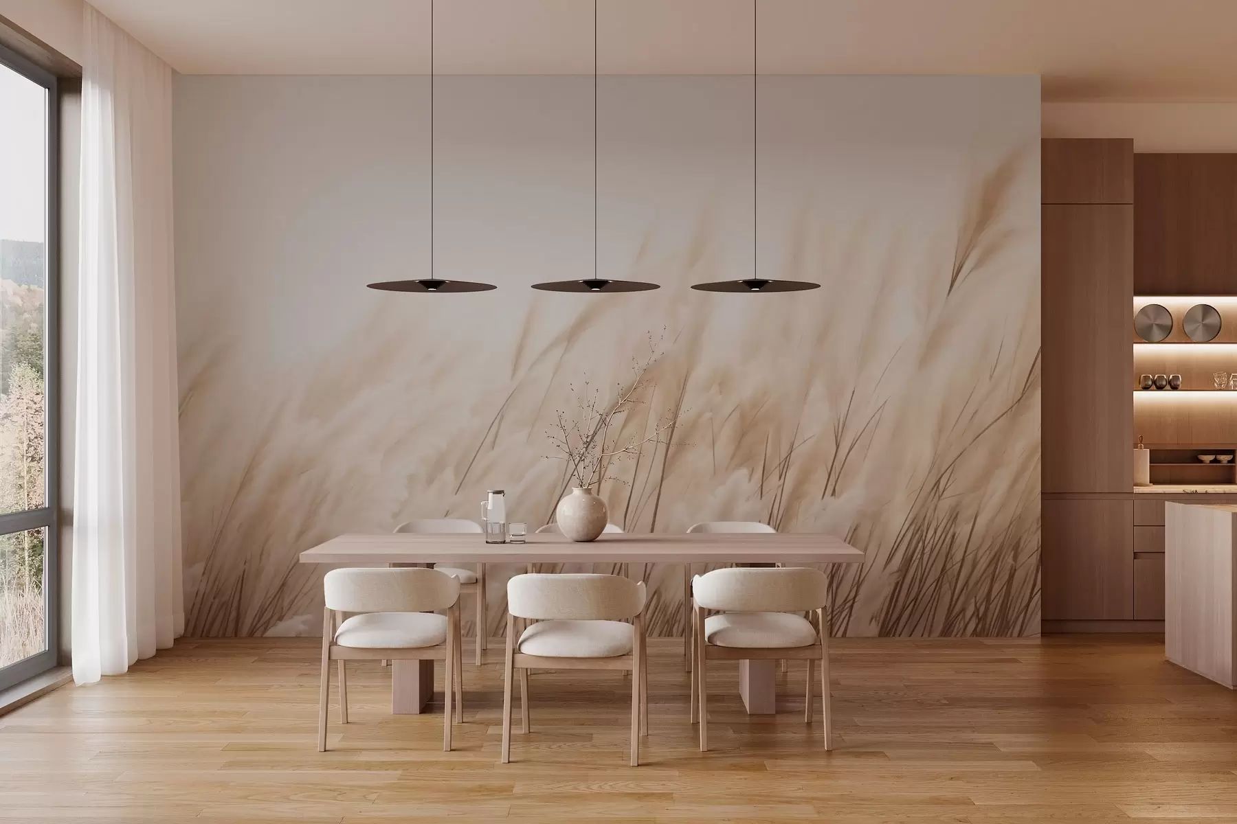 wall murals Класићи у пастелним беж бојама w03244