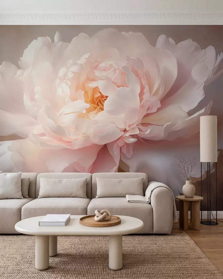 wall murals Цветни цвет божура у деликатној палети боја w03247