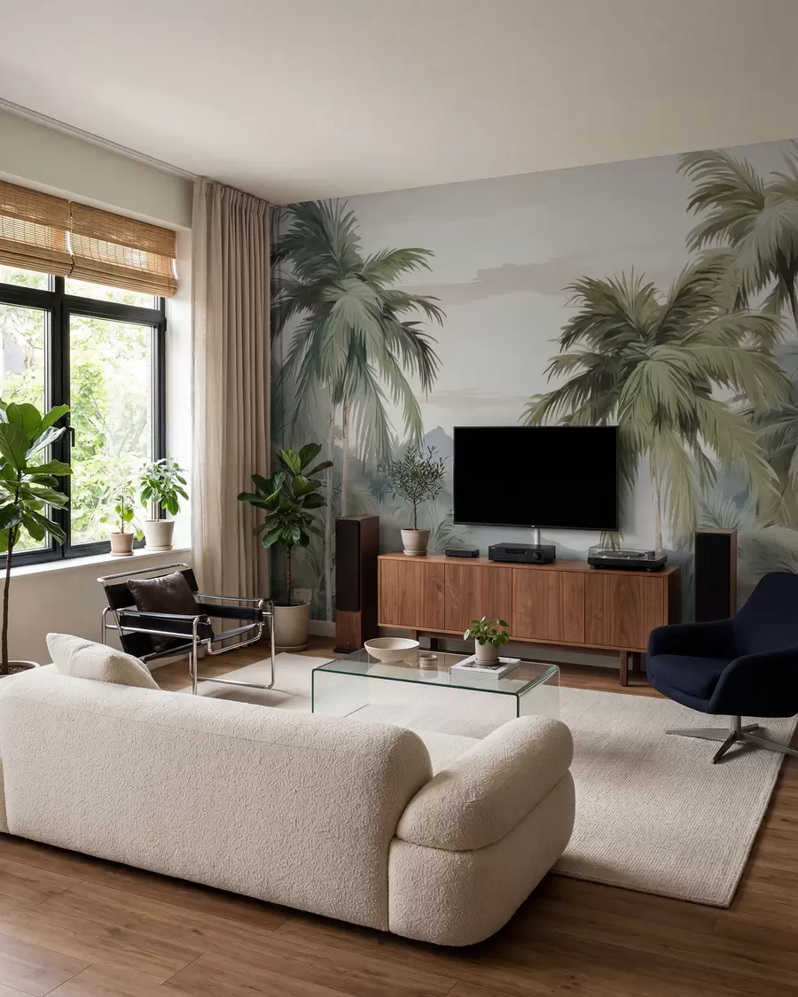 wall murals Палме имитација акварела w03267