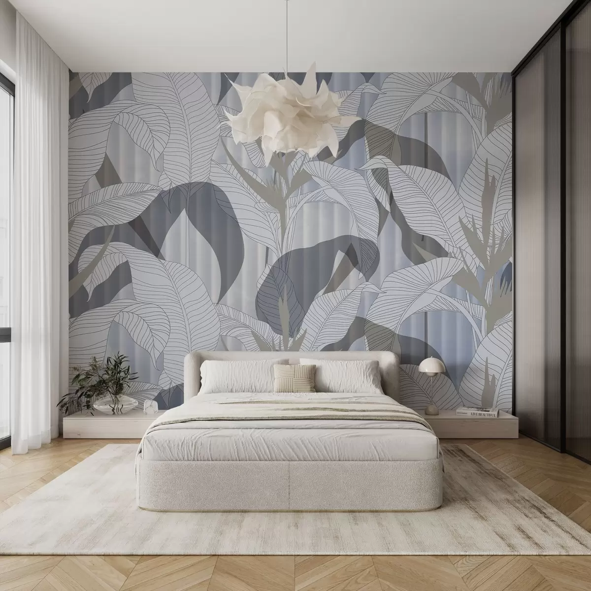 wall murals Велики, широки листови у шареним нијансама w03254v2
