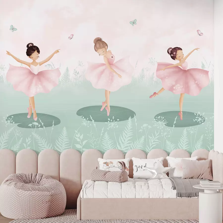 wall murals Пејзаж са плесним балеринама w03168v2