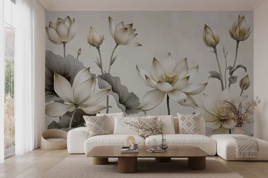 wall murals Осликани лотоси w03332